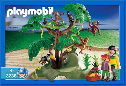 Playmobil-Apenfamilie met Klimboom - 3238 (Nieuw)