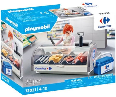 Playmobil-Carrefour Verse Producten Toonbank / Balie Speelset - 72021 (Nieuw)