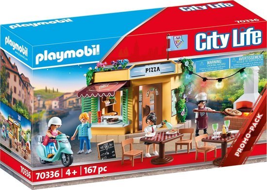 Playmobil-City Life Pizzeria - 70336 (Compleet in doos) Tweedehands