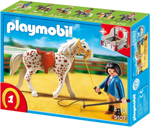 Playmobil-Country Knabstrupper met Paardenbox - 5107 (Nieuw)