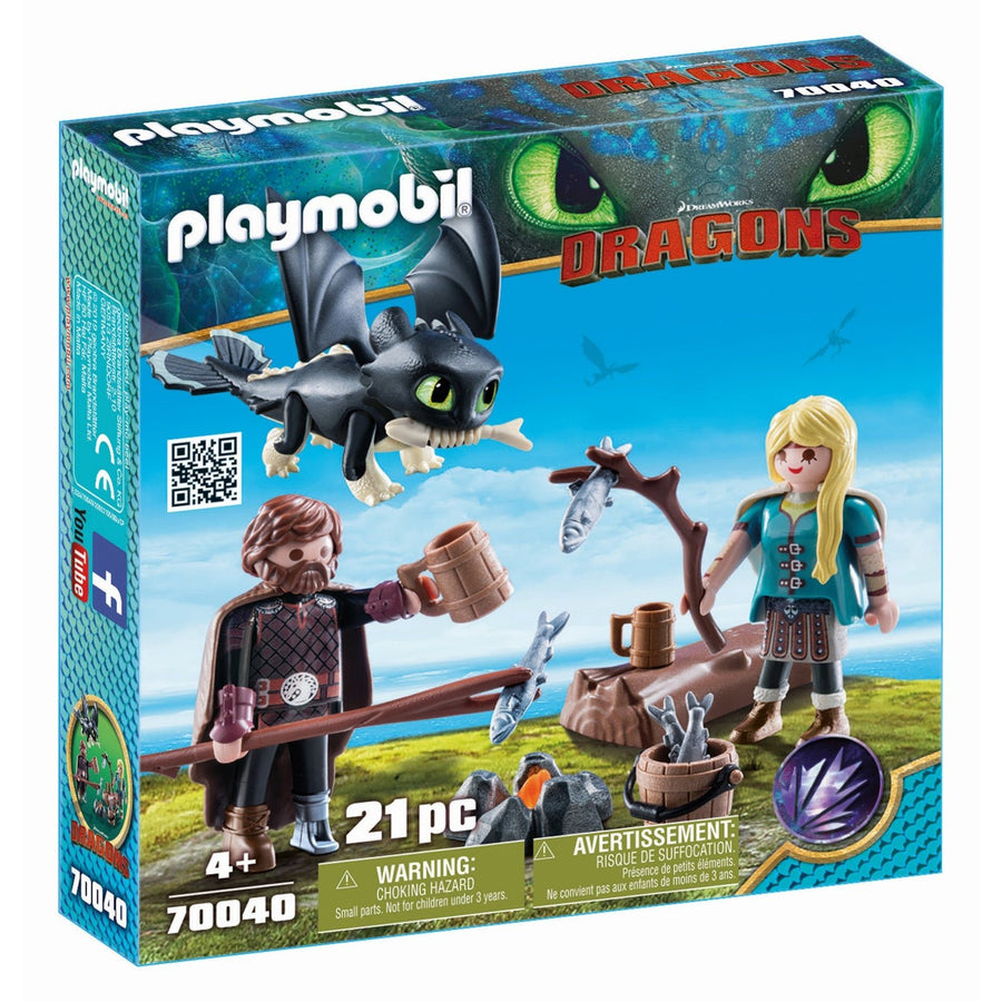 Playmobil Dragons Hikkie en Astrid met Babydraak - 70040 (Nieuw)