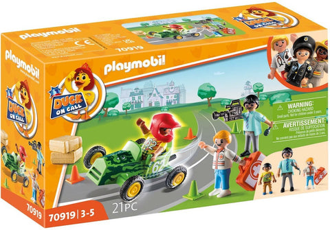 Playmobil Duck On Call - Ambulance actie. Help de racer! - 70919 (Nieuw)
