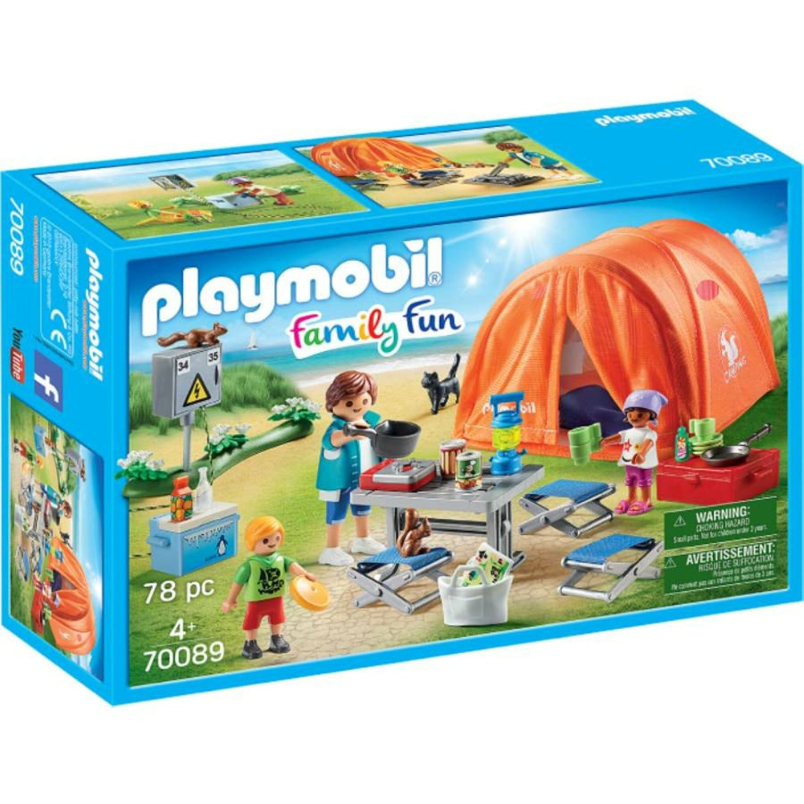 Playmobil Family Fun Kampeerders met Tent - 70089 (Nieuw in geopende doos)
