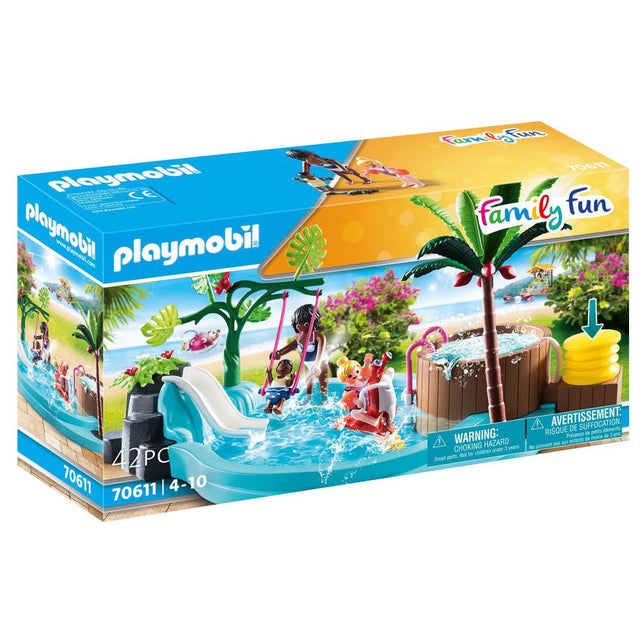 Playmobil Family Fun Kinderzwembad met Whirlpool 70611, doos voorkant