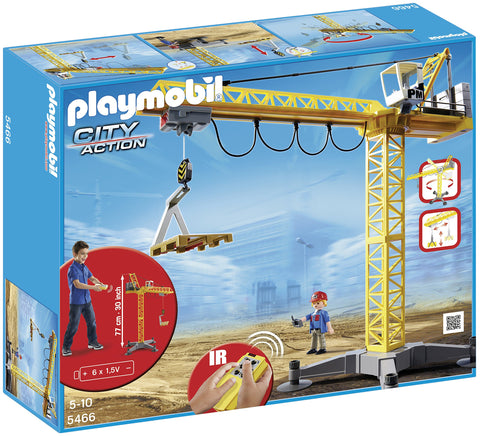 Playmobil-Grote Bouwkraan met IR-afstandsbediening - 5466 (Nieuw)