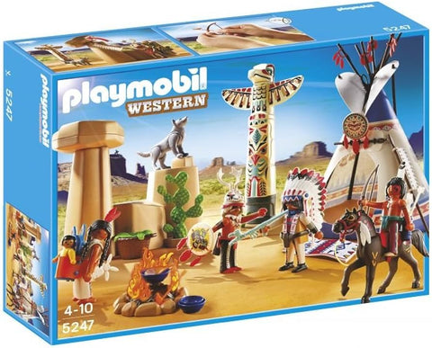 Playmobil-Indianenkamp met Totempaal - 5247 (Nieuw)