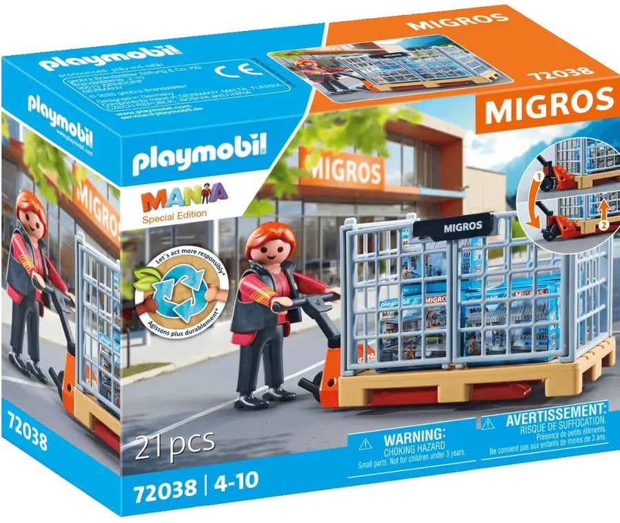Playmobil-Migros Mania Warenontvangst Speelset - 72038 (Nieuw)