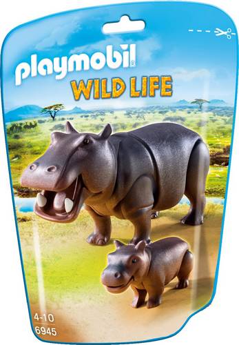 Playmobil-Nijlpaard met Jong - 6945 (Nieuw)