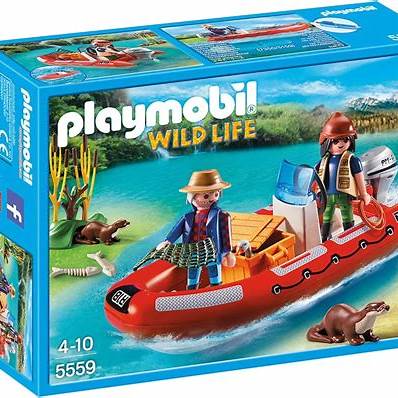 Playmobil-Opblaasbare Boot met Ontdekkingsreizigers – 5559 (Nieuw)