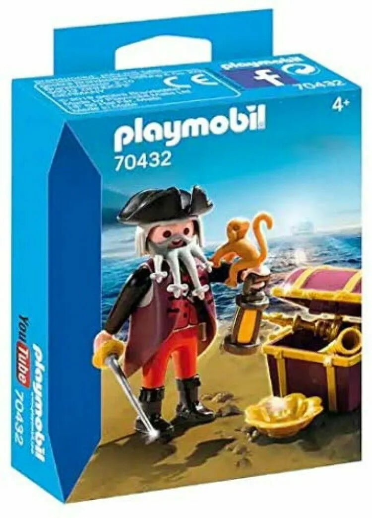 Playmobil-Piraat met Aapje Minifigure - 70432 (Nieuw)