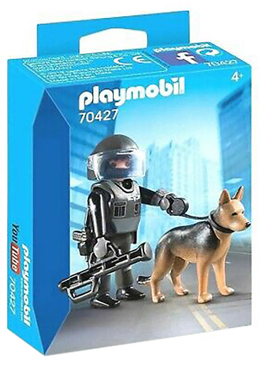 Playmobil-Politie met Hond Minifigure - 70427 (Nieuw)