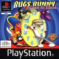PlayStation 1 Bugs Bunny Lost in Time van Infogrames, PAL-hoes met Bugs Bunny en een klok, tweedehands