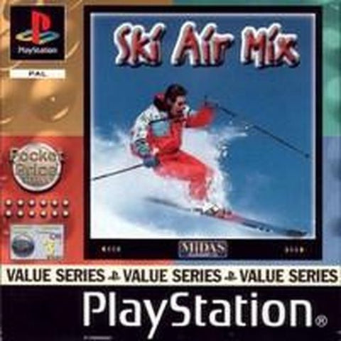 PlayStation 1 Ski Air Mix van Midas, Value Series-hoes met skiër in rood pak, tweedehands