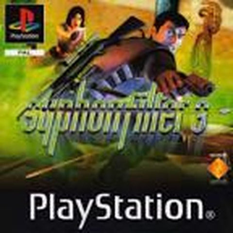 PlayStation 1 Syphon Filter 3 van Sony, PAL-hoes met Gabe Logan en Lian Xing met wapens, tweedehands