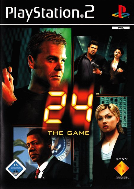 PlayStation 2 24 The Game, doos voorkant met USK 16-label, tweedehands