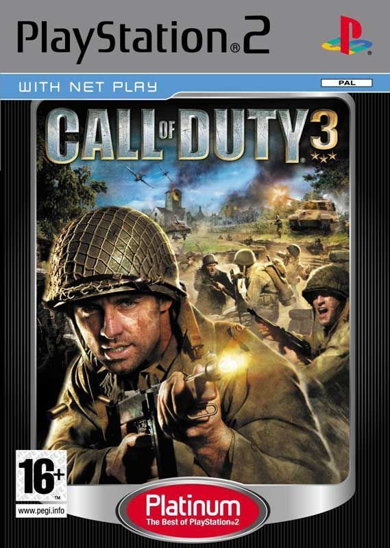 PlayStation 2 Call of Duty 3, doos voorkant, Platinum-uitgave