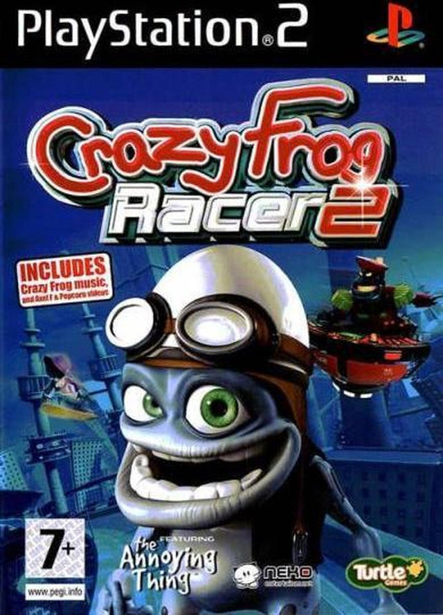 PlayStation 2 Crazy Frog Racer 2, doos voorkant, tweedehands