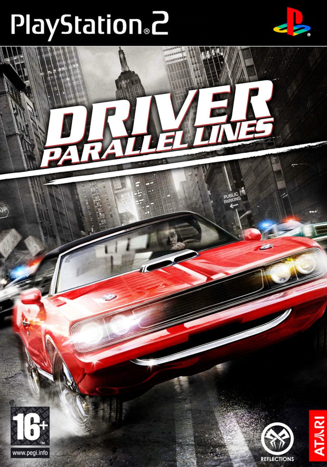 PlayStation 2 Driver Parallel Lines, doos voorkant, tweedehands