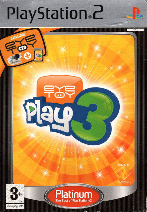 Playstation 2-Eye Toy Play 3 + Camera (In doos) Tweedehands