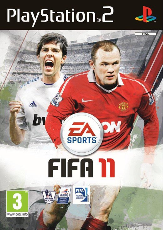 PlayStation 2 FIFA 11, doos voorkant, tweedehands