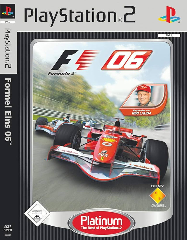 PlayStation 2 Formula One 06, doos voorkant, Duitse Platinum-uitgave Formel Eins 06