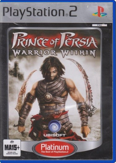 PlayStation 2 Prince of Persia Warrior Within, doos voorkant van de Australische Platinum-uitgave