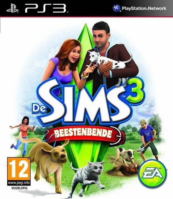 PlayStation 3 De Sims 3 Beestenbende, doos voorkant, Nederlandse uitgave, tweedehands
