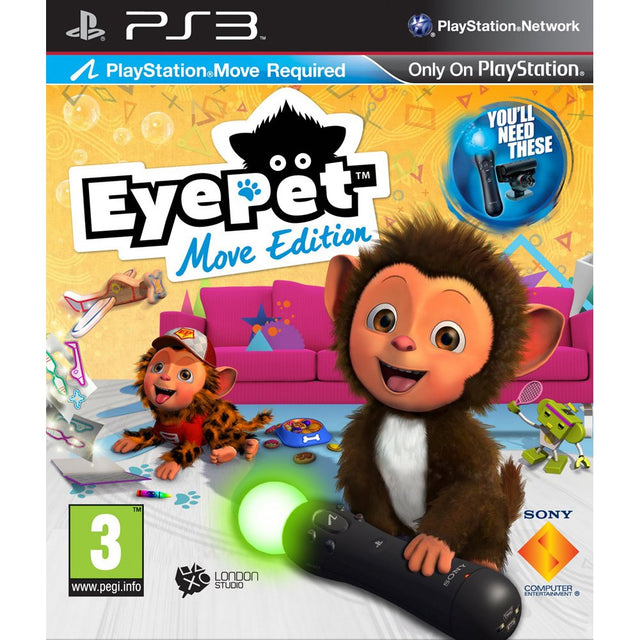 PlayStation 3 EyePet Move Edition, doos voorkant, tweedehands