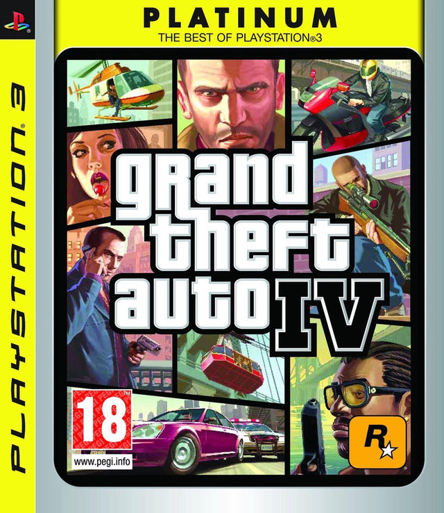 PlayStation 3 Grand Theft Auto IV, doos voorkant, Platinum-uitgave
