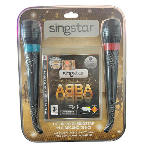 Playstation 3-SingStar ABBA + Bedrade Microfoon Set (Nieuw)