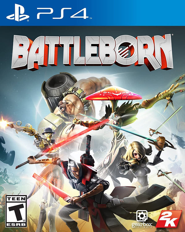 PlayStation 4 Battleborn, doos voorkant, Amerikaanse ESRB-uitgave, tweedehands