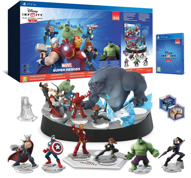 PlayStation 4 Disney Infinity 2.0 Marvel Super Heroes Collectors Edition, doos, spel, figurenbeeld en losse figuren