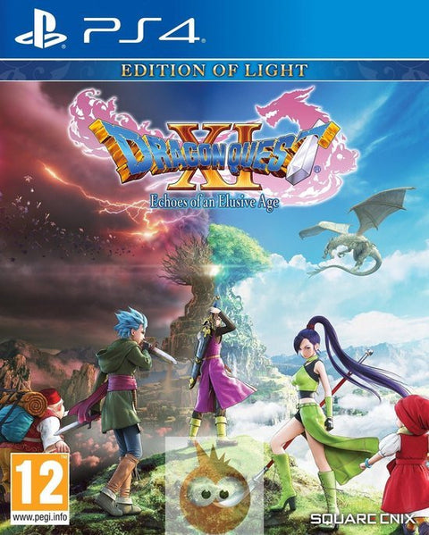 PlayStation 4 Dragon Quest XI Echoes of an Elusive Age Edition of Light, doos voorkant met helden op een berg, tweedehands