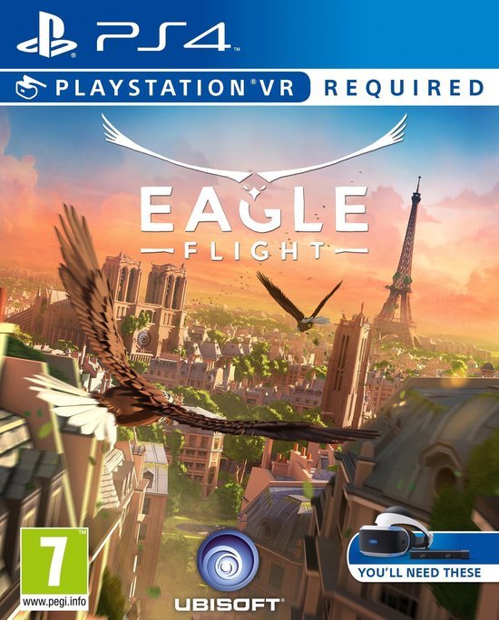 PlayStation 4 Eagle Flight, doos voorkant met label PlayStation VR vereist, tweedehands