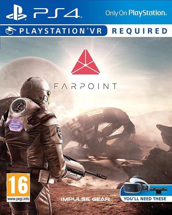 PlayStation 4 Farpoint, doos voorkant met label PlayStation VR vereist, tweedehands