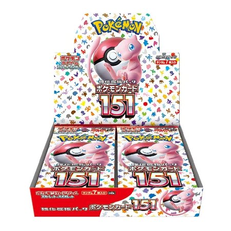 Pokémon 151 booster box Japans, Japanse displaydoos sv2a voorkant met Mew en Poké Ball