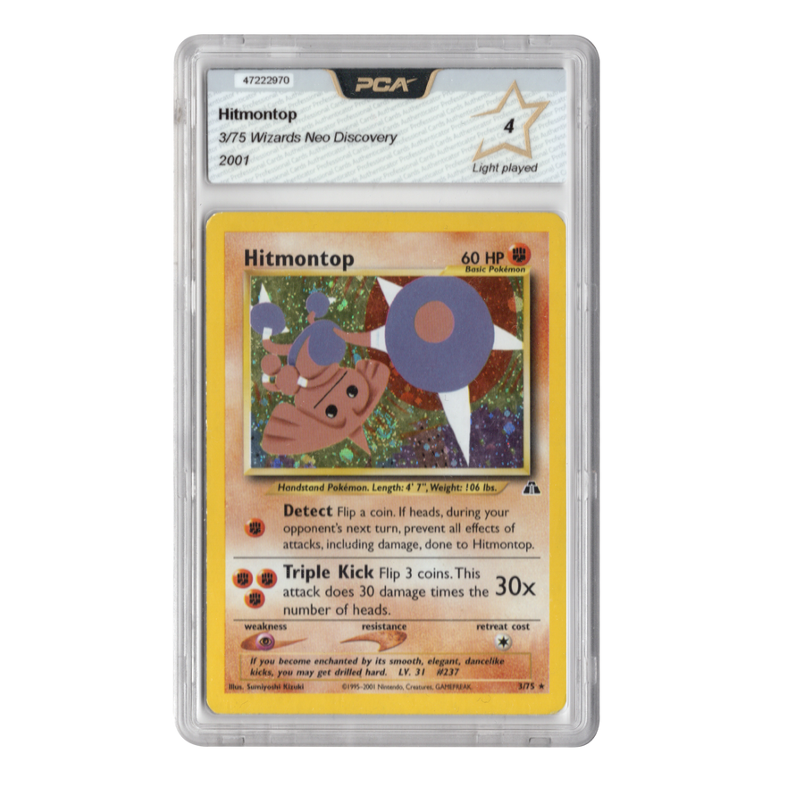 Pokemon-Hitmontop - 3/75 Neo Discovery - English - Graded PCA 4 Light Played - 2001 Tweedehands