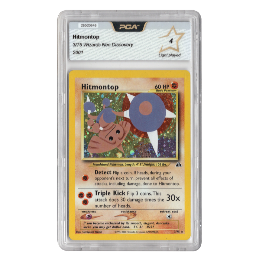 Pokemon-Hitmontop - 3/75 Neo Discovery - English - Graded PCA 4 Light Played - 2001 Tweedehands