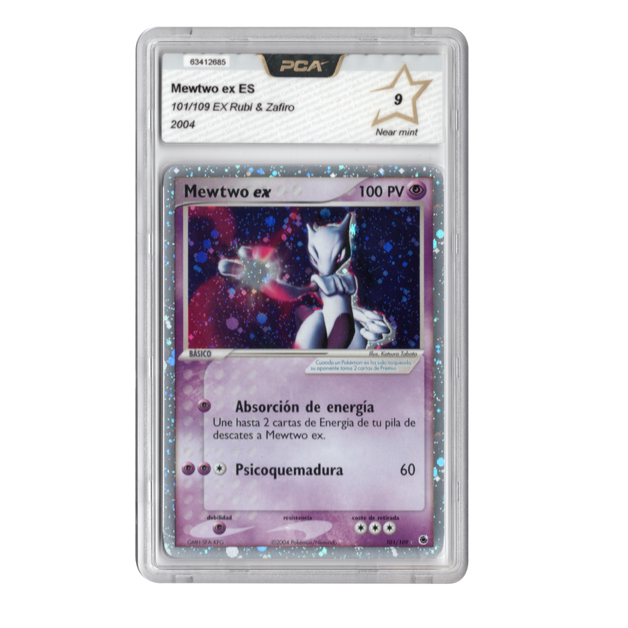 Pokemon-Mewtwo ex - 101/109 EX Rubi & Zafiro - Spaans - Graded PCA 9 Near Mint - 2004 Tweedehands