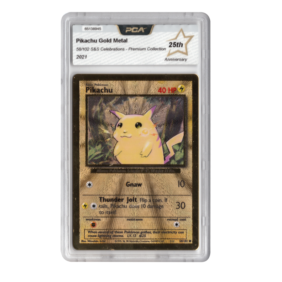 Pokemon-Pikachu Gold Metal - 58/102 S&S Celebrations - English - PCA 25th - 2021 Tweedehands