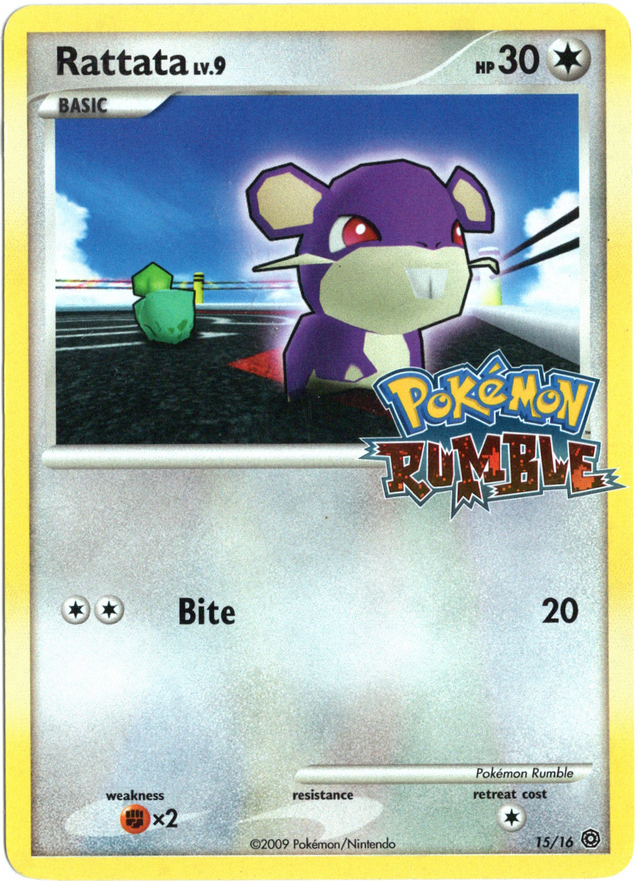 Pokémon Rumble Rattata 15/16, losse kaart voorkant, tweedehands