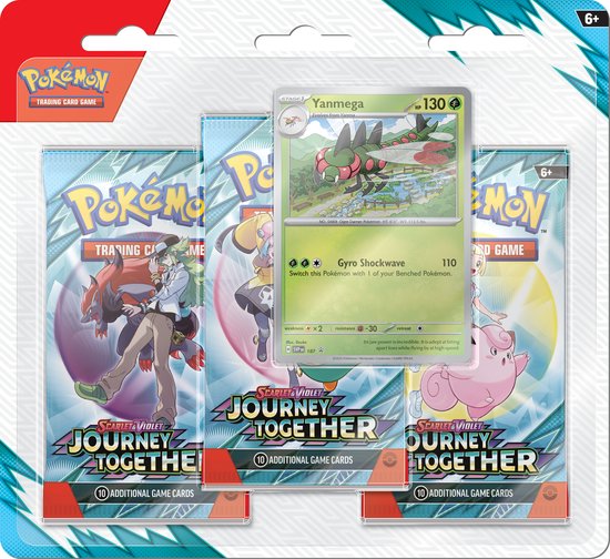 Pokemon-SV09 Journey Together - 3-Pack Blister - Kaarten - Yanmega (Nieuw)