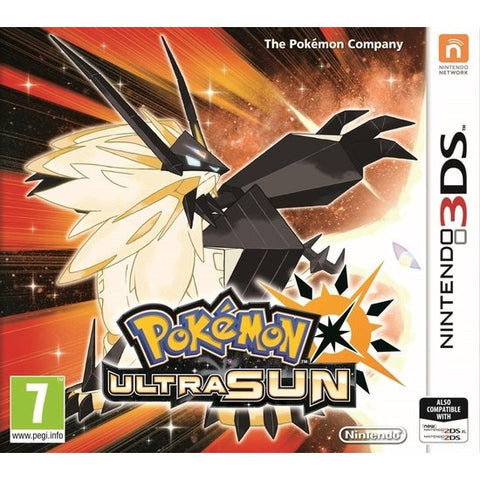 Nintendo 3DS Pokémon Ultra Sun, doos voorkant, tweedehands