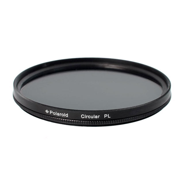 Polaroid Circular PL polarisatiefilter 58mm, zwarte vatting met opschrift Polaroid Circular PL, los filter