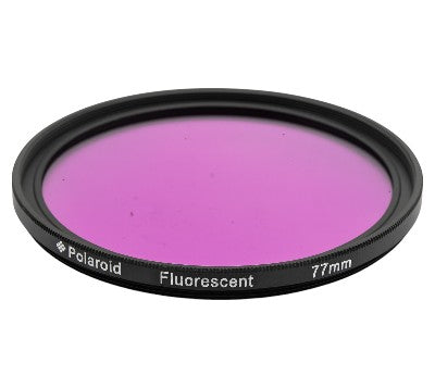 Polaroid FLD fluorescent correctiefilter 77 mm, magenta filter met opschrift Polaroid Fluorescent 77mm