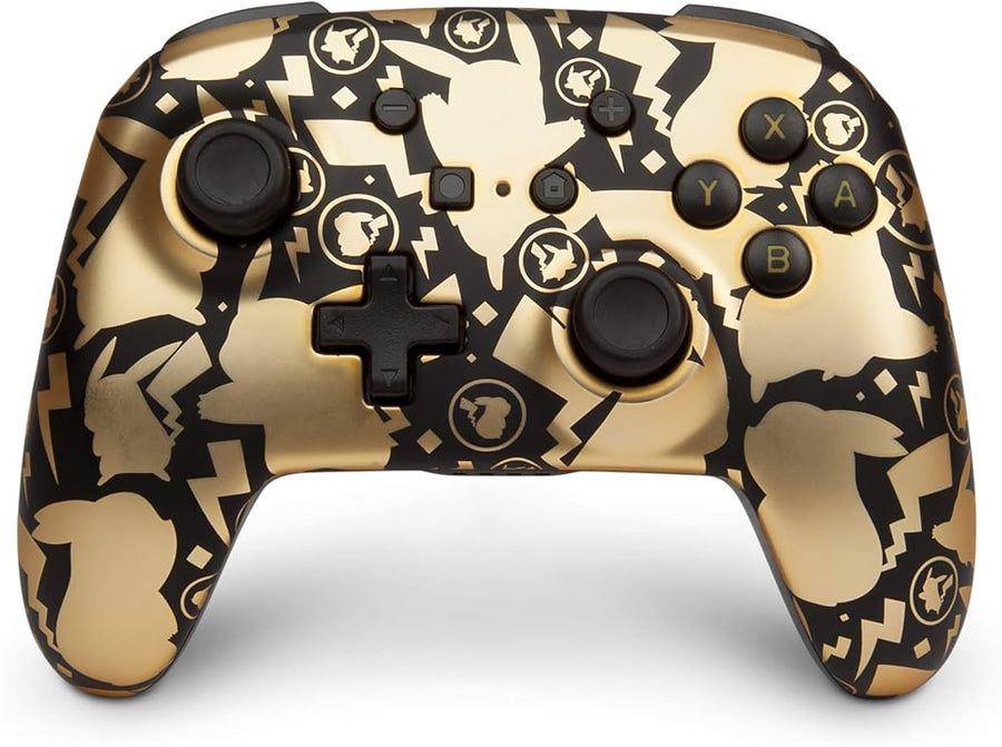 PowerA-Draadloze Controller voor Nintendo Switch - Goud/Pikachu Tweedehands