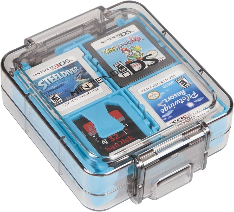 PowerA-Game Case voor 16x Nintendo DS Game Cartridges - Zwart/Transparant Tweedehands