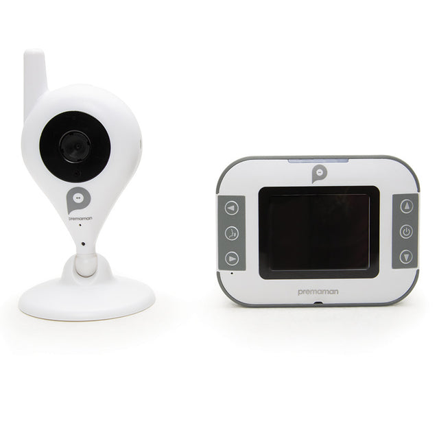 Premaman Look Look digitale videobabyfoon, wit, camera met oudereenheid