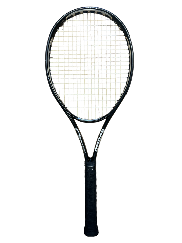 Prince O3 Speedport Black tennisracket, zwart, vooraanzicht, tweedehands