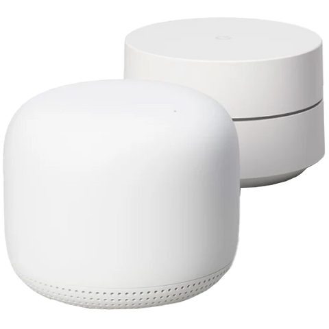 Google-Nest Wifi 2-Pack Mesh Wifi Systeem AC2200 Router + Point - Wit-tweedehands